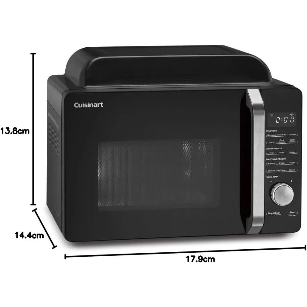 3-in-1 LED display Countertop Microwave Airfryer Oven, Black, 0.6 cubic