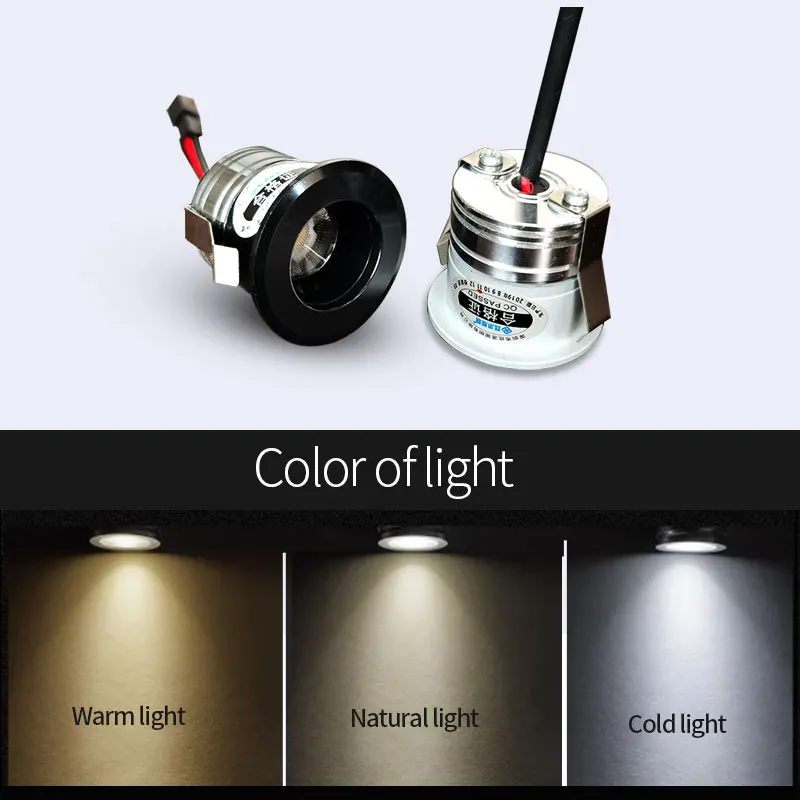 【otwór 35 mm】 wbudowany mini reflektor 3 W lampa sufitowa LED 110 V 220 V głęboki antyodblaskowy mały downlight wewnętrzny z zestawem sterowników