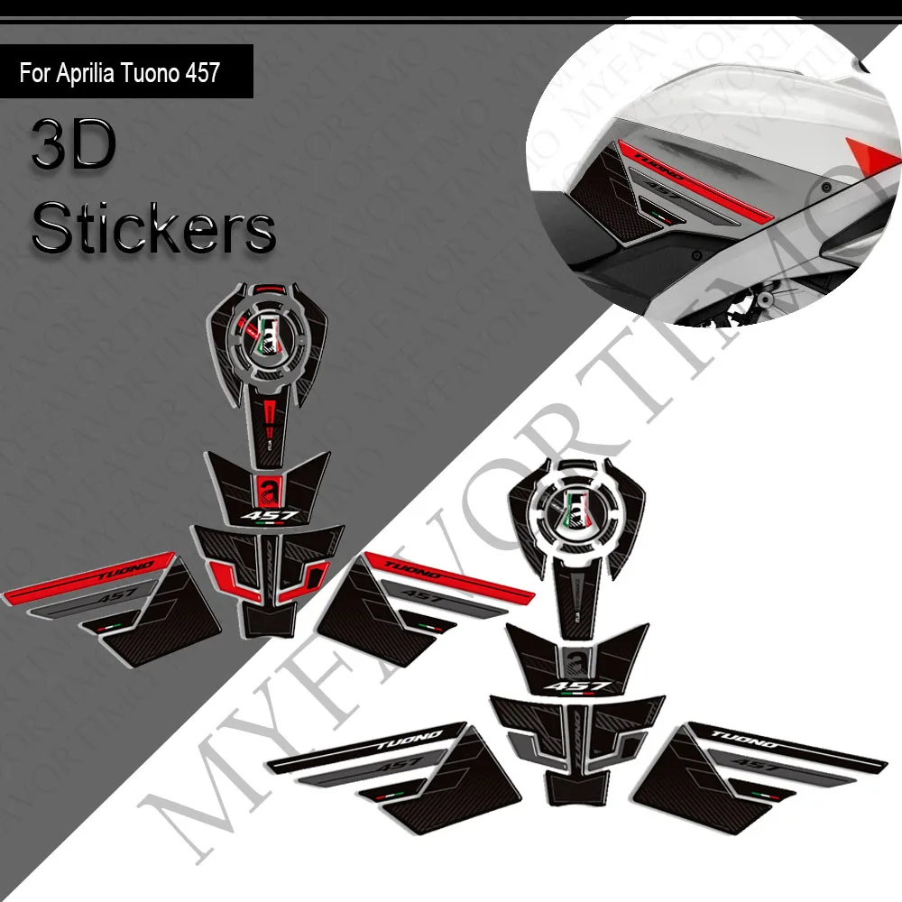 

Для Aprilia Tuono 457 накладка на бак, 3D крышка велосипеда, ручки для газового топлива, комплект наколенников, наклейки, защитные наклейки для мотоцикла 2025 2026