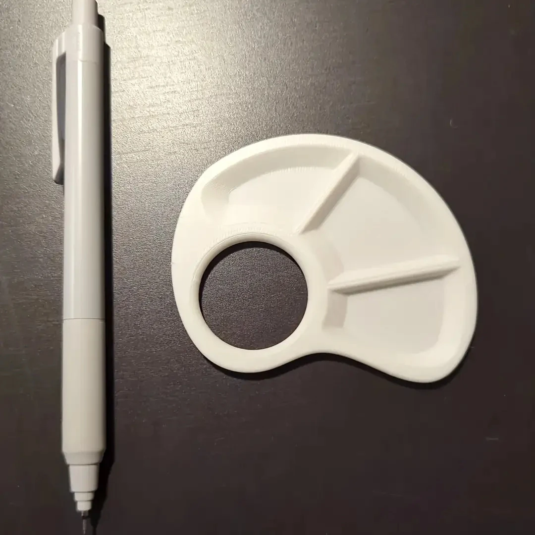 1 упаковка прочной пластиковой палитры для большого пальца — устойчивая к царапинам гладкая поверхность, эргономичный дизайн для художников