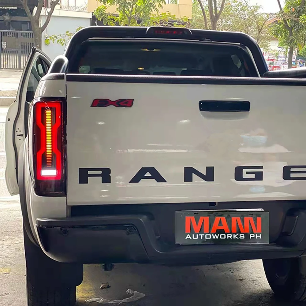 1 PAIR CAR TAILLIGHTS FOR FORD RANGER RAPTOR 2012-2021 REAR LAMP LIGHT DYNAMIC SEQUENTIAL TURN SIGNALS DRL BRAKE REVERSE LAMP