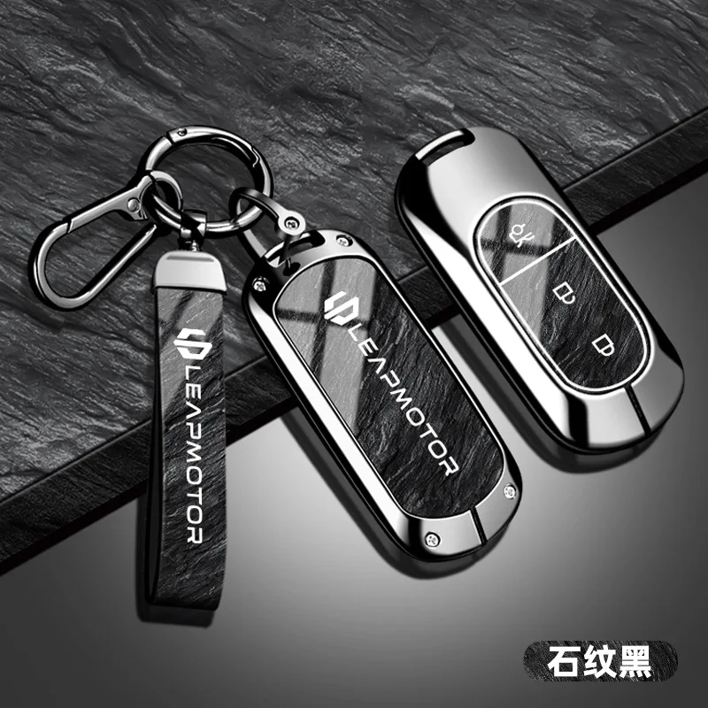

Zinc AlloyCar Smart Remote Key Fob Cover Case Protector Holder Shell Bag For Leapmotor T03 S01 C11 C01 Auto Keychain Accessories