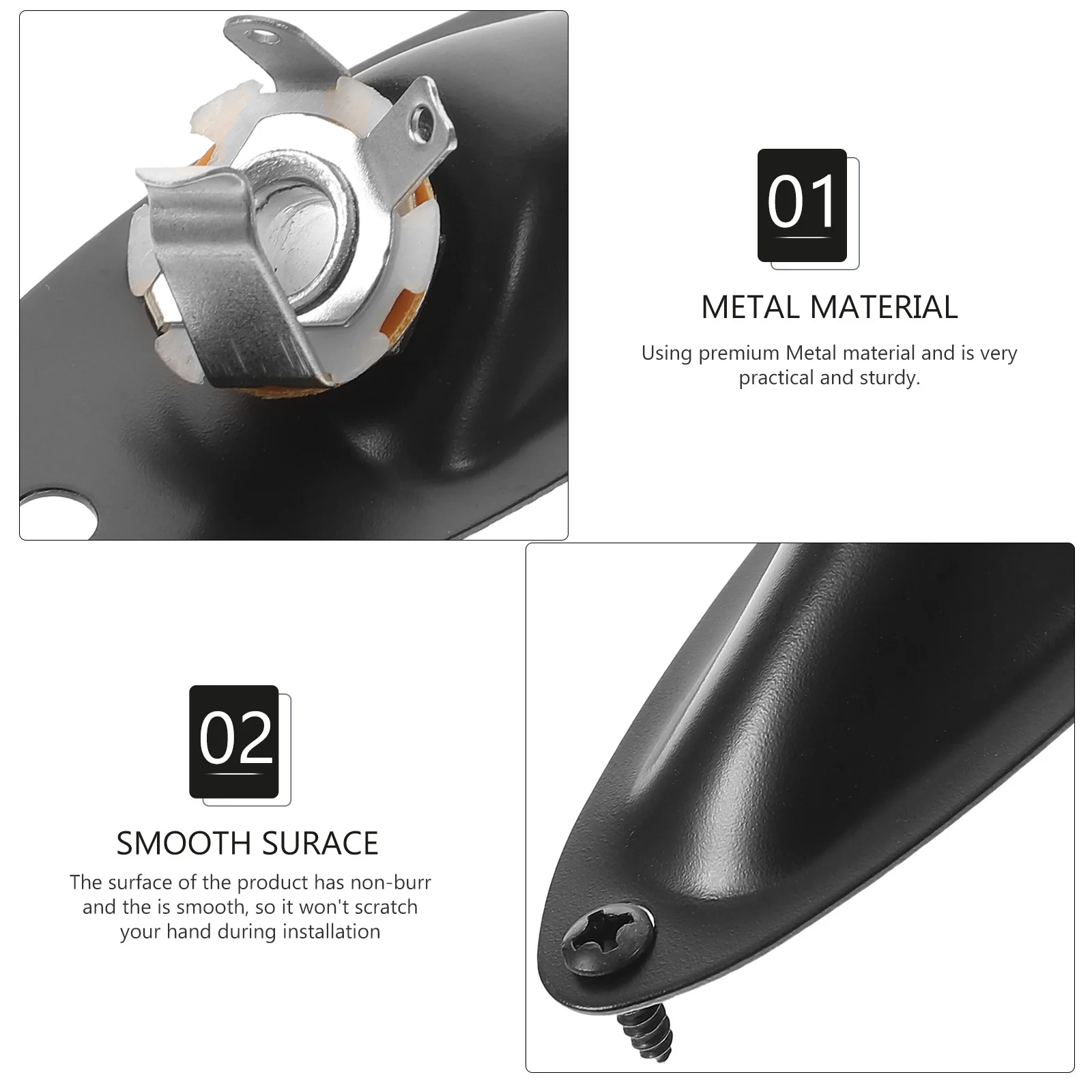 

Electric Guitar Jack Replacement Output Input Socket Plate Professional Metal Pickup Jack for Guitar Bass Parts