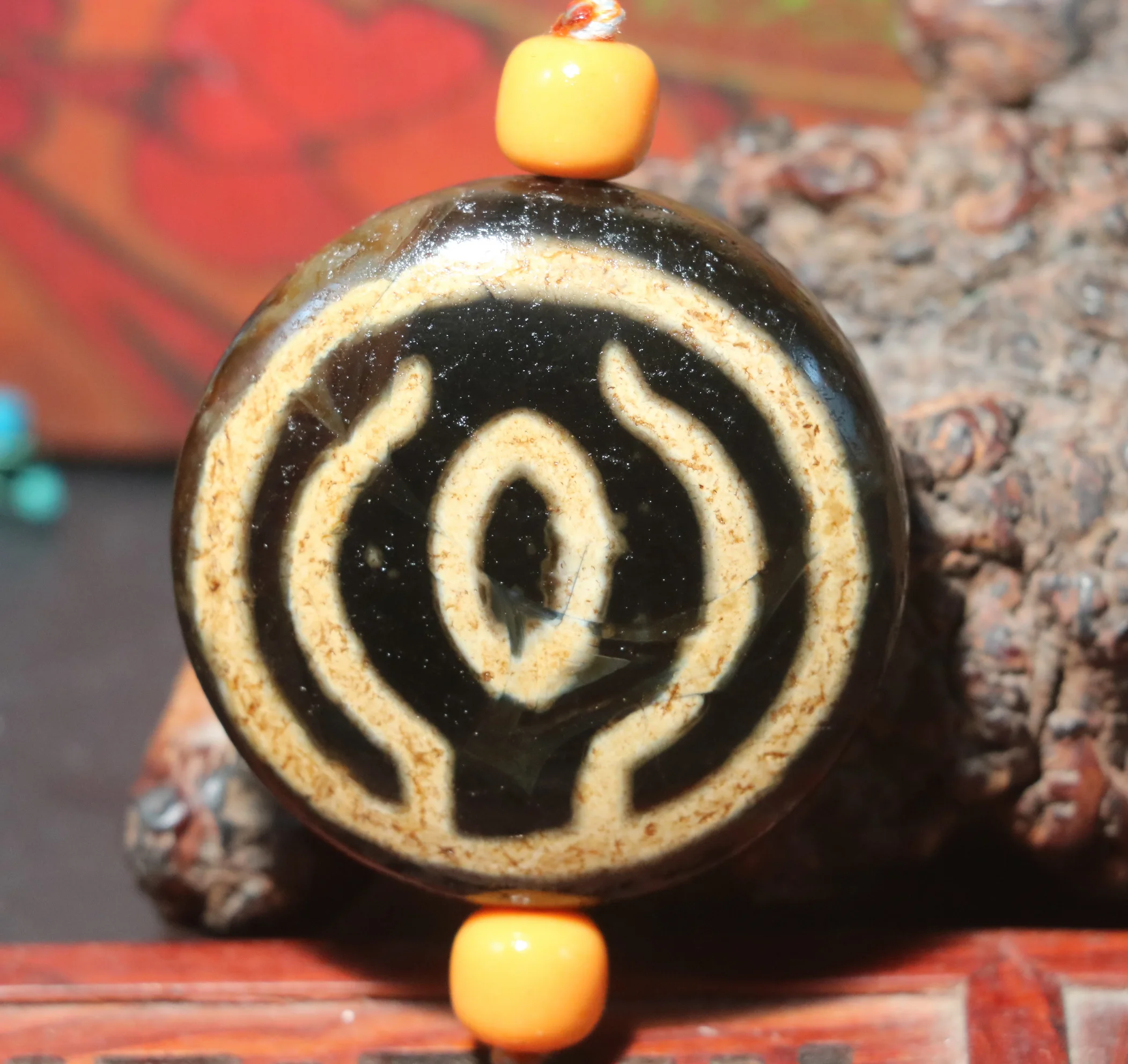 

Energy Tibetan Old Agate Mercy Buddha Hand Fengshui Goat dZi Bead Big Pendant LZ A3Q Lkbrother Sauces Top Quality