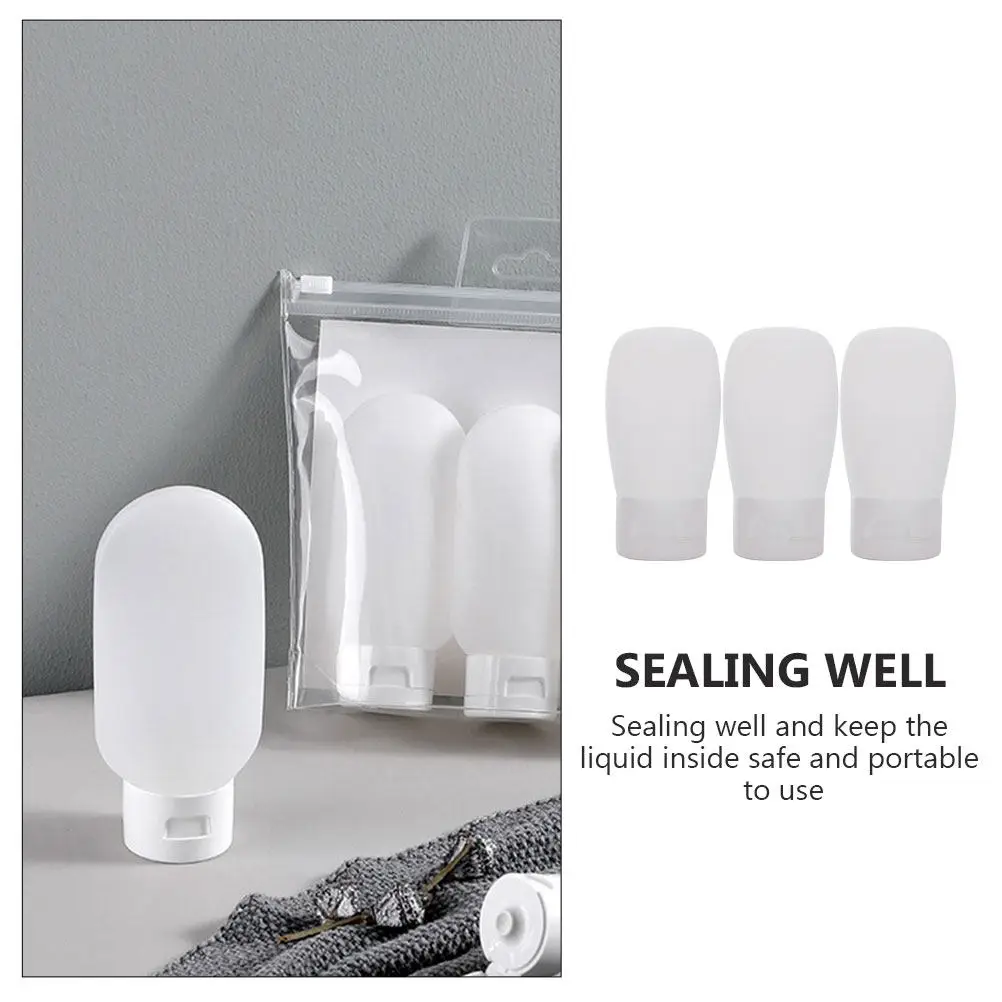 

Набор из 3 дорожных флаконов: герметичные, многоразовые контейнеры для лосьонов и жидкостей, портативные дозаторы