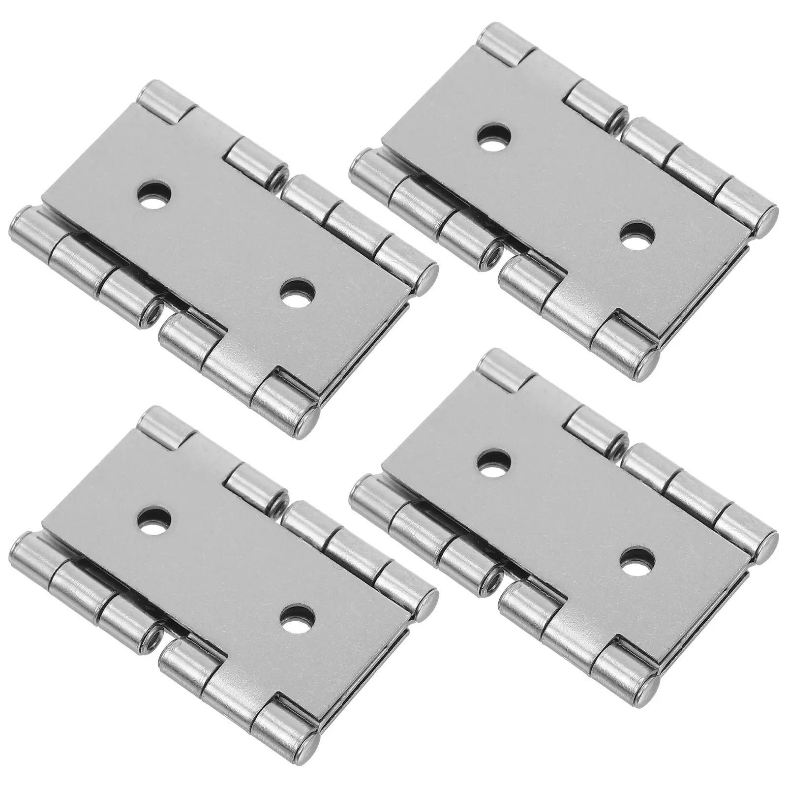 4Pcs Iron Dual- Saloon Door Hinge Double Swing Gate Hinge Heavy Duty Stable Swinging Door Closer Double Swing Hinges