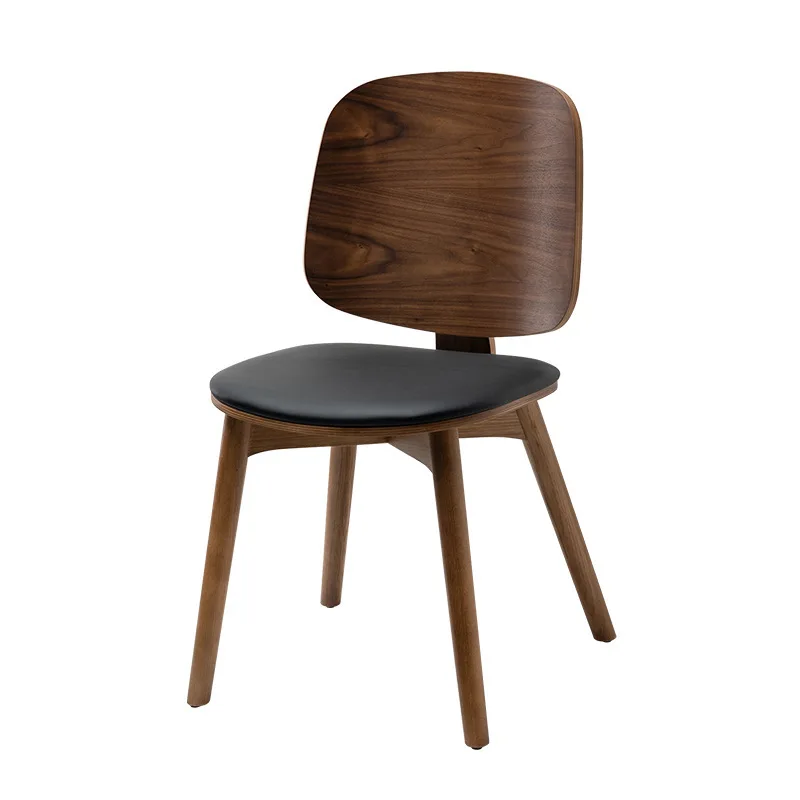 

Nordic designer cafe meeting guests to negotiate chairs, dining, solid wood back, wabi sabi soft bag,