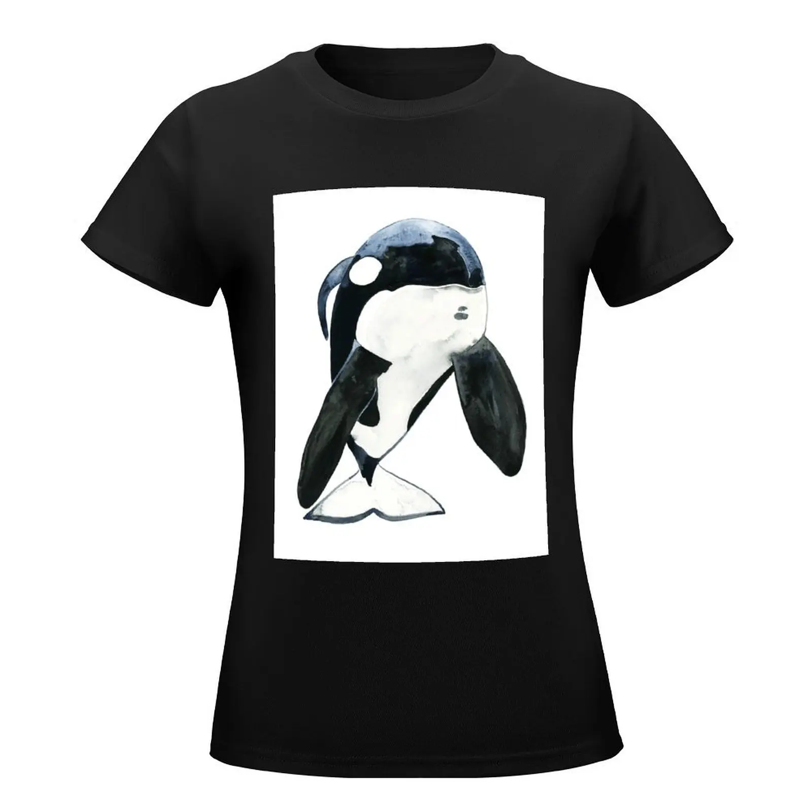 Keiko the Orca T-Shirt tops Blouse vintage clothes t-shirt dress for Women plus size