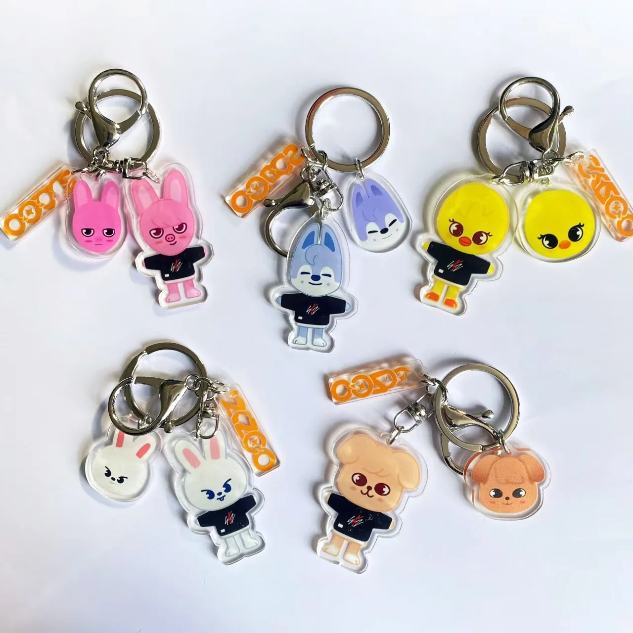 Cute Skzoo keychain children's leeknow hyunjin pendant kawaii jyp adult kz fan backpack car pendant couple gift