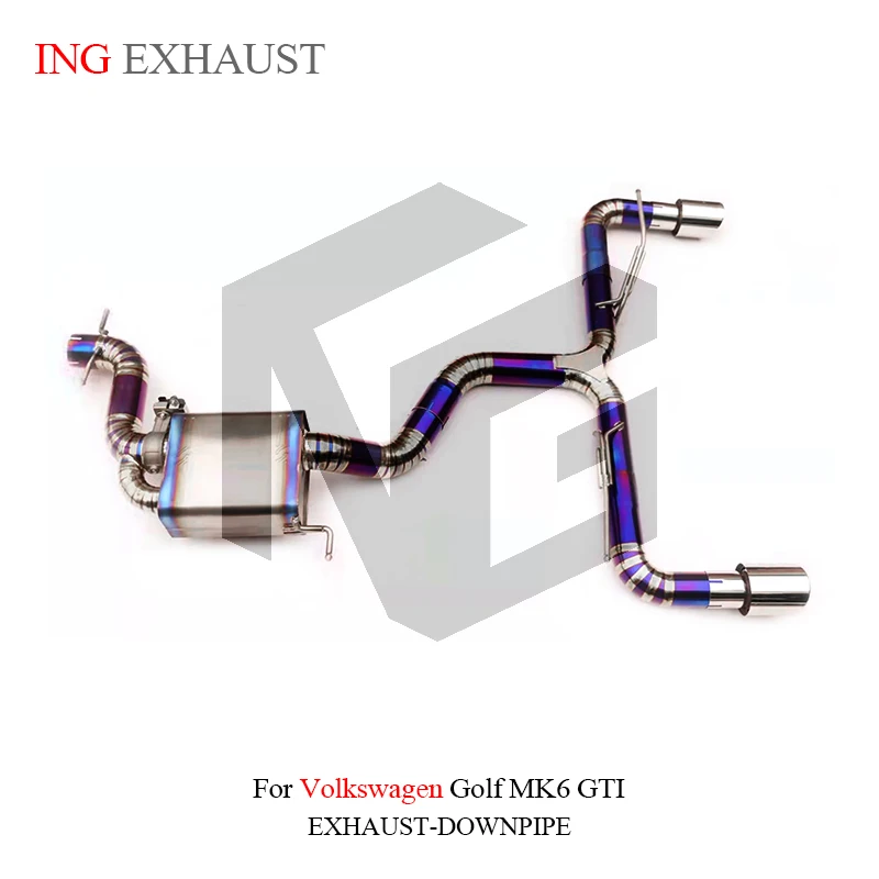 

ING Ti/SS304 Catback for Volkswagen VW Golf 6 GTI 2.0t Muffler Remote Valve High quality Exhaust System