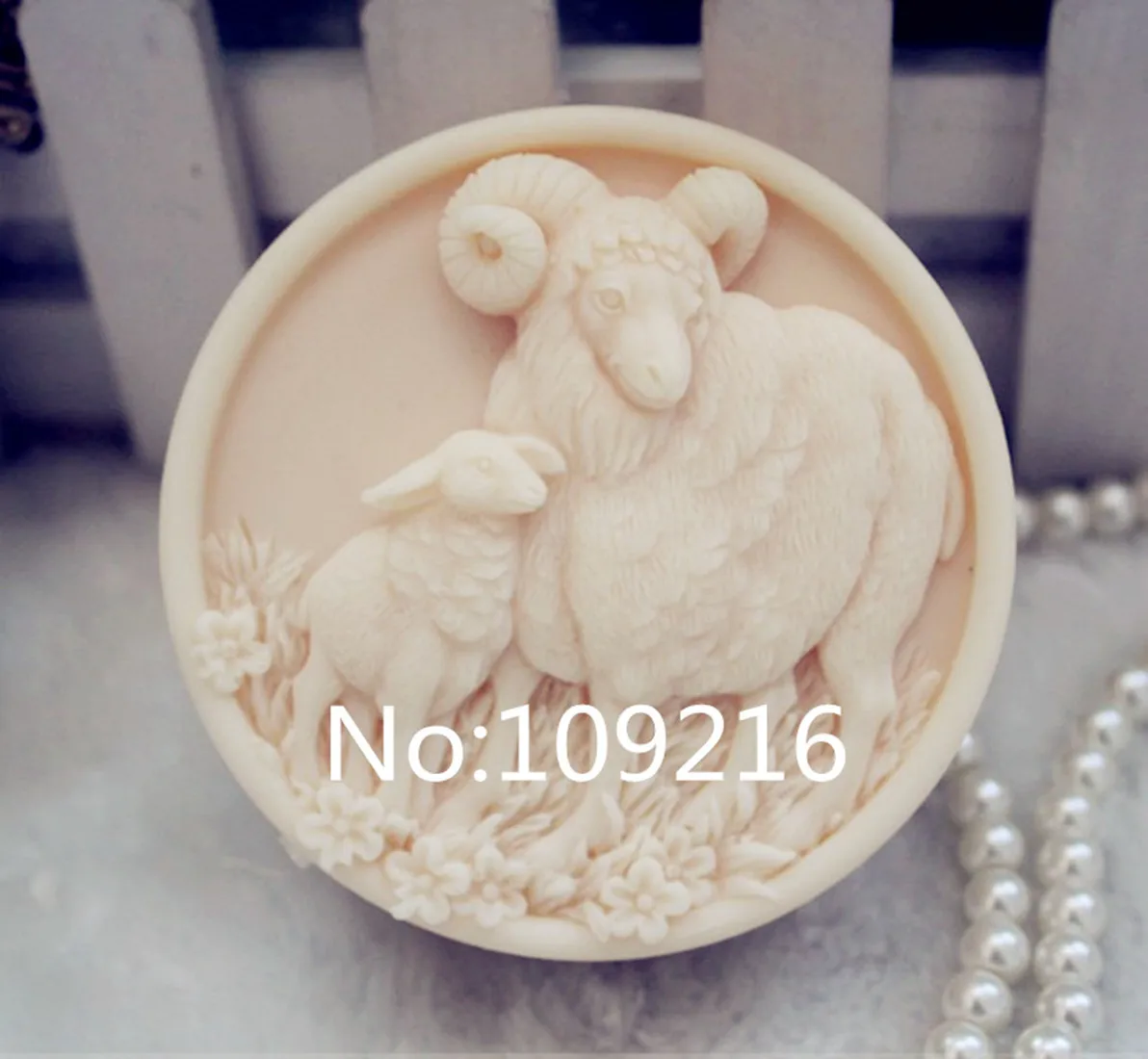 1pcs Parent child Sheep (ZX118) Silicone Handmade Soap Mold Crafts DIY Silicone Mould