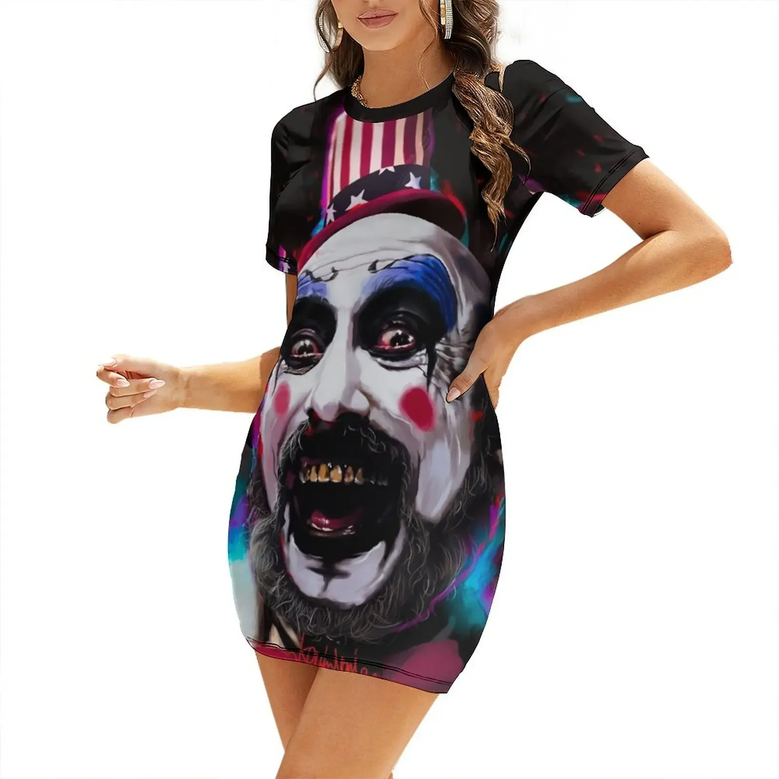 

Captain Spaulding Short-Sleeved Dress sexy short dresses daring women evening dress dress for women summer