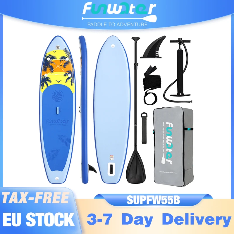 Eggory 11ft (335cm) Aufblasbares SUP-Board - Ausgestattet mit Kamerahalterung, Doppelten Bungee-Gurten & Stauraum, 170kg Tragfähigkeit, Hervorragende Rutschfeste Oberfläche, Geeignet für Zwei Personen