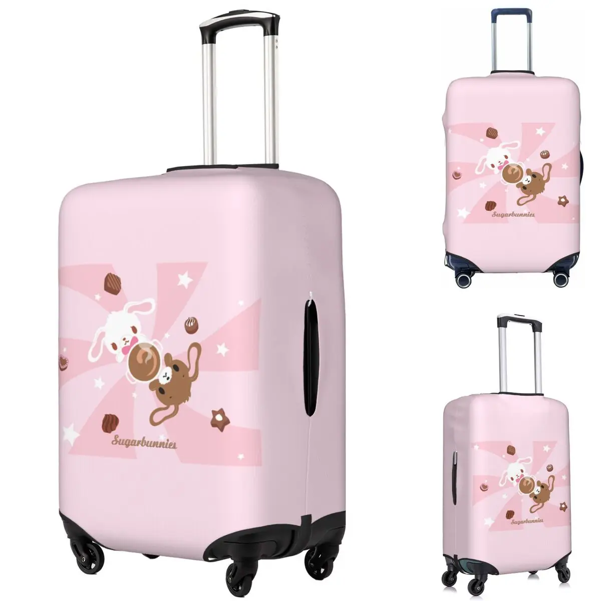 Sugarbunnies Suitcase Cover Protection Elastic Travel Luggage Protector Covers for 18-32 Inch