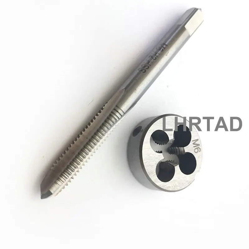 HSS Metric Fine Thread Hand Straight Flute Machine Screw Taps and dies set M6x1.0 M7x1.0 M8x1.25 M9x1.25 M10x1.5 M6 M7 M8 M9 M10