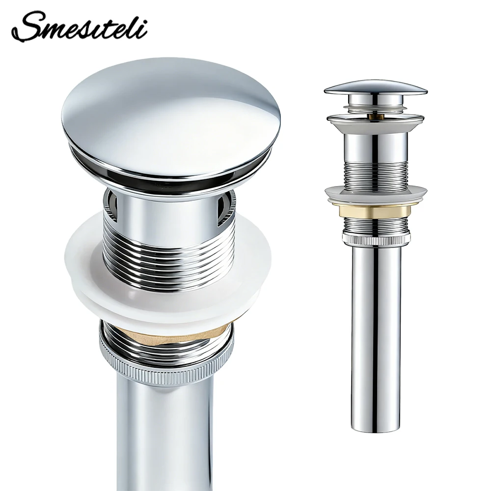 

Выдвижная сливная пробка для ванны, сливная пробка для раковины с переливом или без перелива отверстий для системы удаления воды в ванной комнате