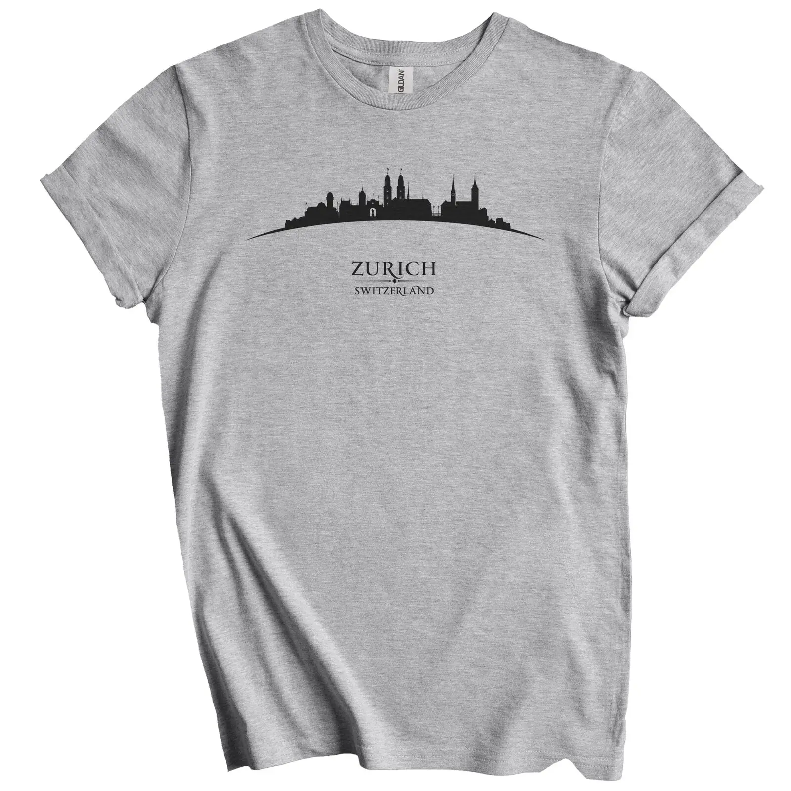 Zurich Switzerland Cityscape Downtown Skyline T-Shirt