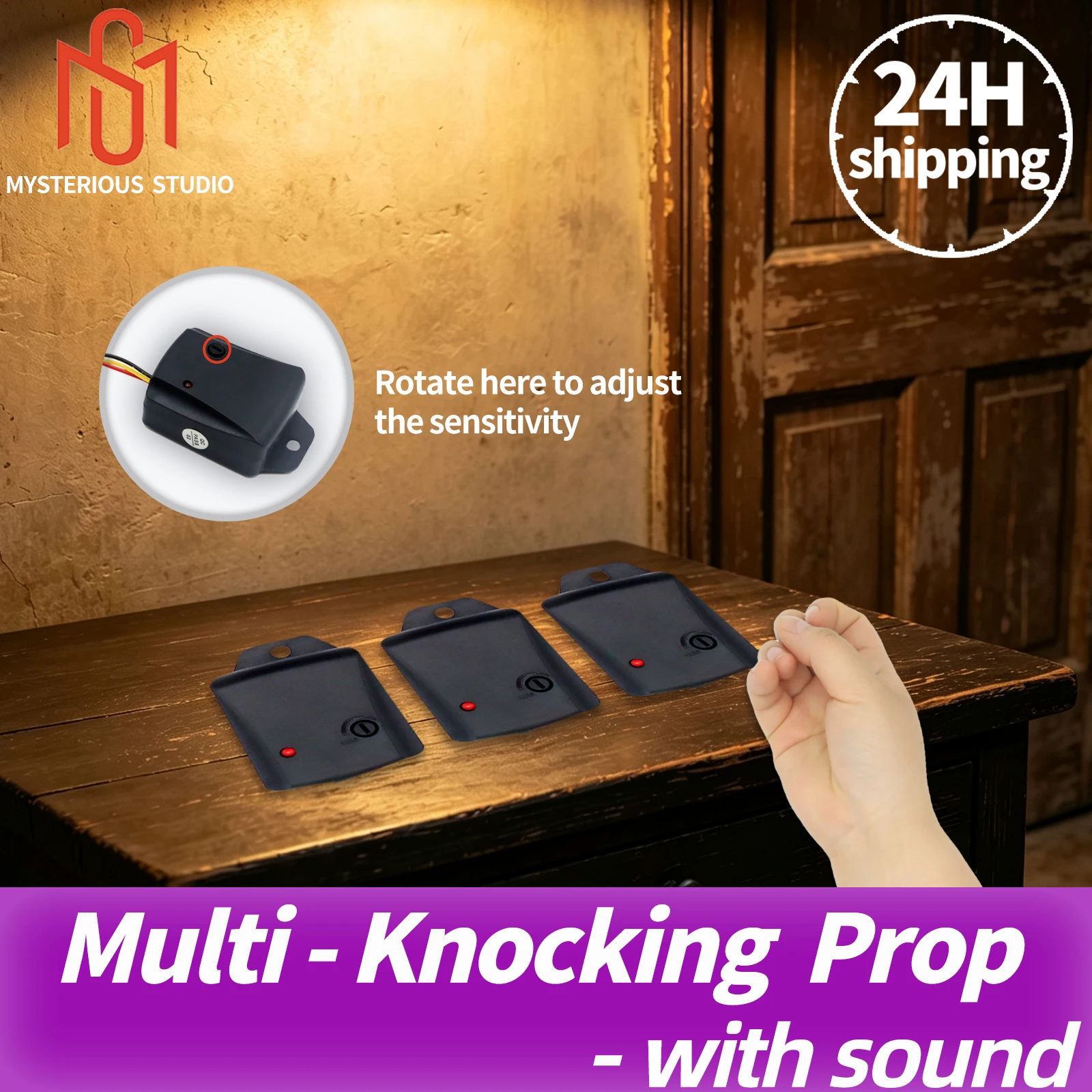 ysterious Studio Escape Room Prop Escape Game Mechanics Props Electronic Puzzle  Multi-Knock Sensor Sequential Version  Superb