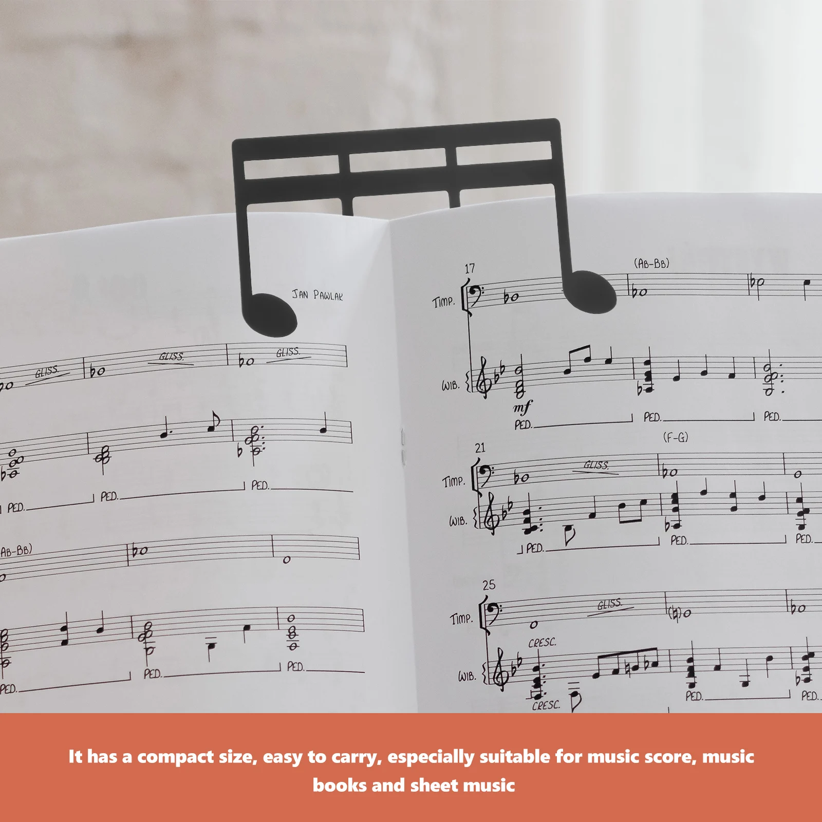 

Music Book Clamp Portable Piano Accessory Clip Page Holder Metal Paper Clips Note