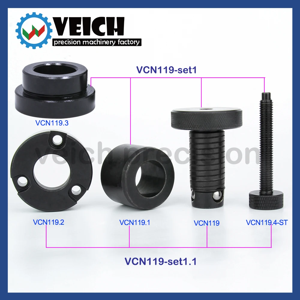 VCN119-Set1 Flange Shank Ball Lock Pins Large Head Locating Pins Screw Locking Pins Diameter13/16/20/25/30/35/50mm