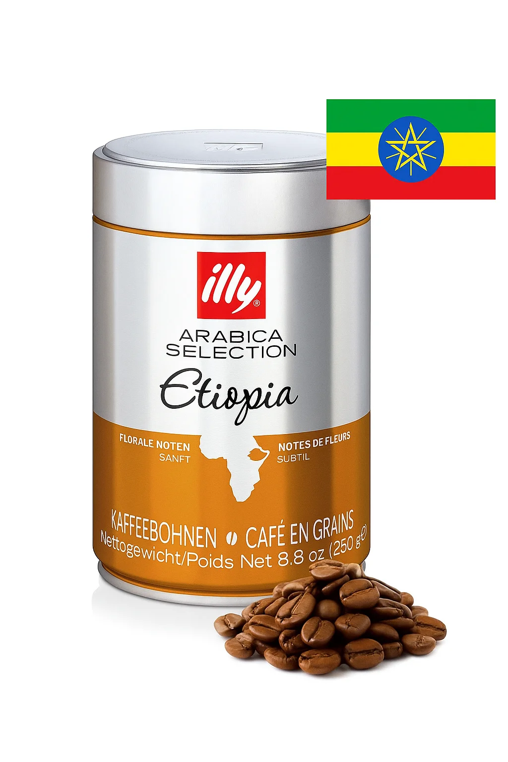 Kaffeebohnen Arabica Äthiopien 250g - Illy
