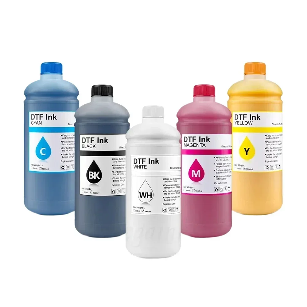 White DTF Film Ink PET Film Printing Ink DTF Direct Transfer Film Heat Transfer for Epson Printer Ink I3200 L1800 L805 1000ML
