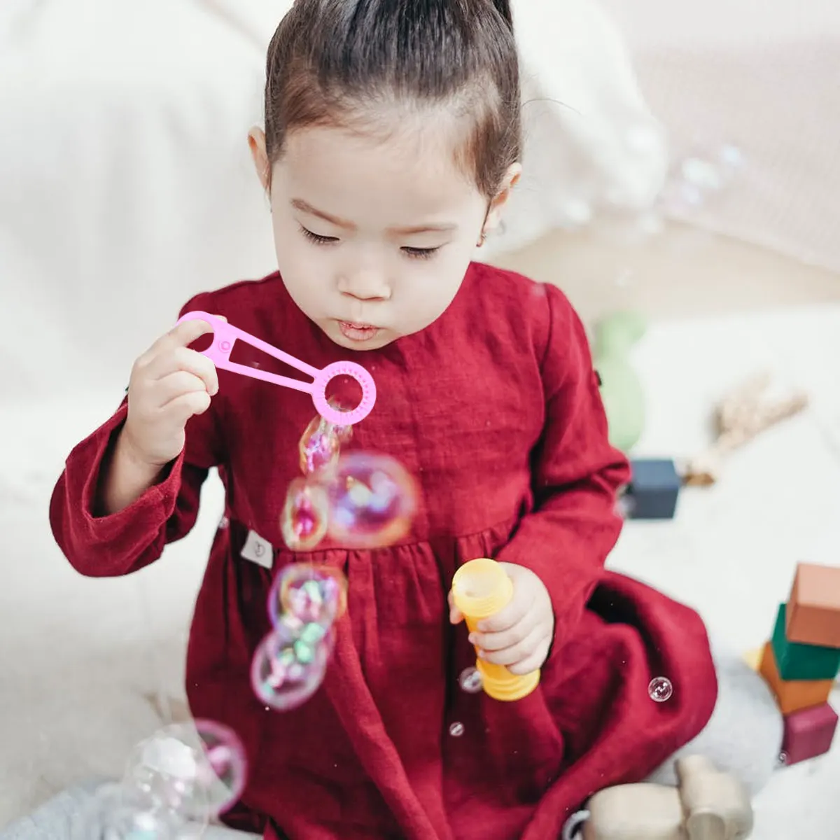 16 個バブルスティックセット子供のおもちゃ軽量アクセサリー泡を吹く夏の屋外活動カニの形