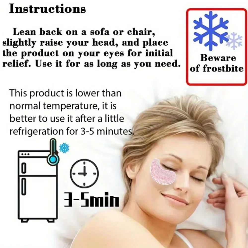 Gel Ice Pack Reusable Cooling Eye Pads and Under Patches Eye Hot Cold Compress for Eye Relax Skin Care Tools Ice Pack Eye Mask view 5
