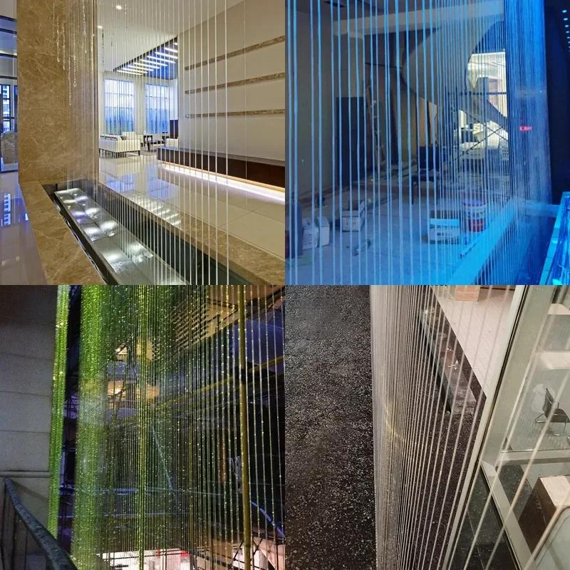 Custom 3D Stainless Steel Water Curtain Indoor Outdoor Rain Fall Waterfall Wall for Garden Decoration