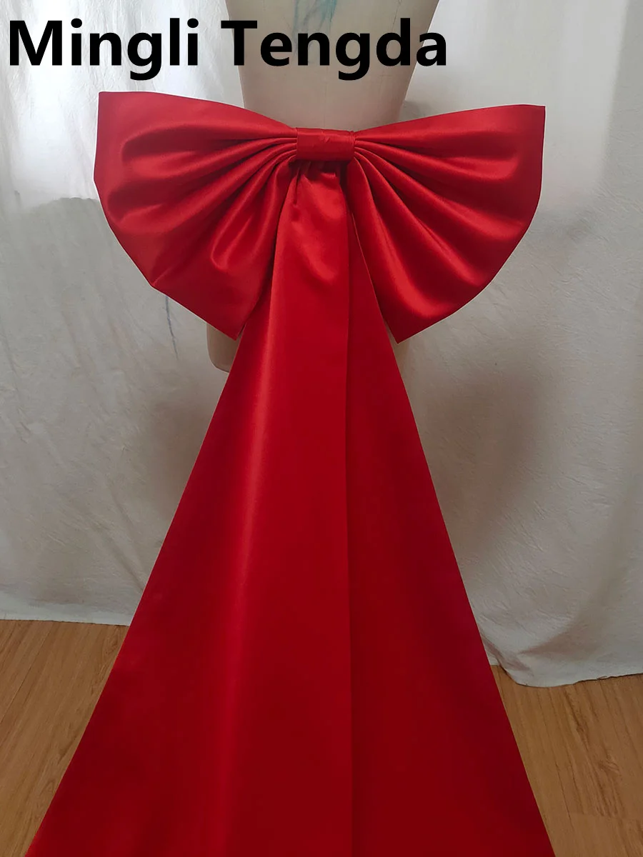 Mingli Tengda Vlek Aparte Grote Vlinderdas Bruiloft Knopen Verwijderbare Rode Riemen Met Pin Accessoires Riem Bruid Strik