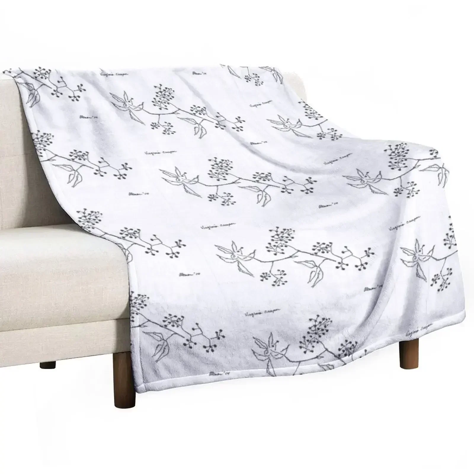 virginia creeper Throw Blanket Beach Thins wednesday Cute Decorative Beds funny gift Blankets