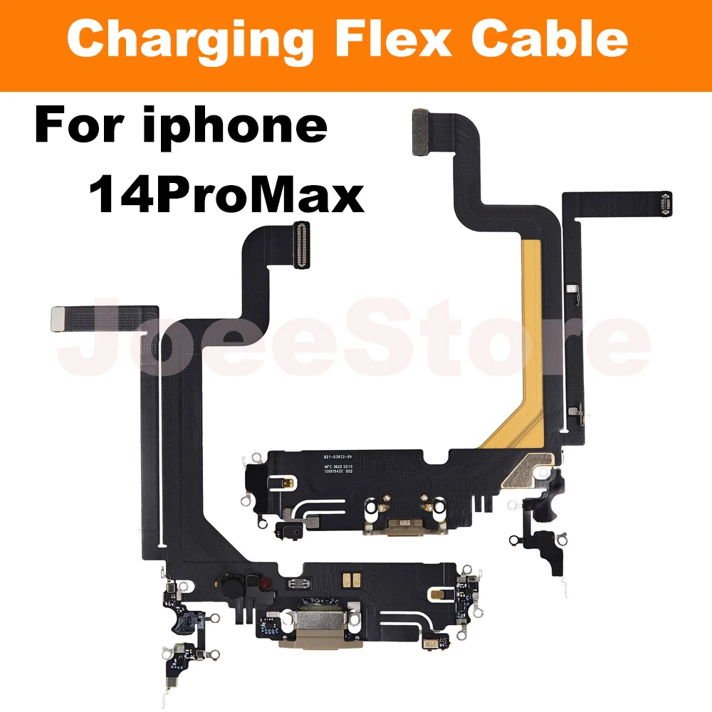 Charging Port Flex Cable For iPhone 13 14 Pro Max Mini Plus Bottom Mic USB Charger Dock Connector Flex Cable Repair Parts