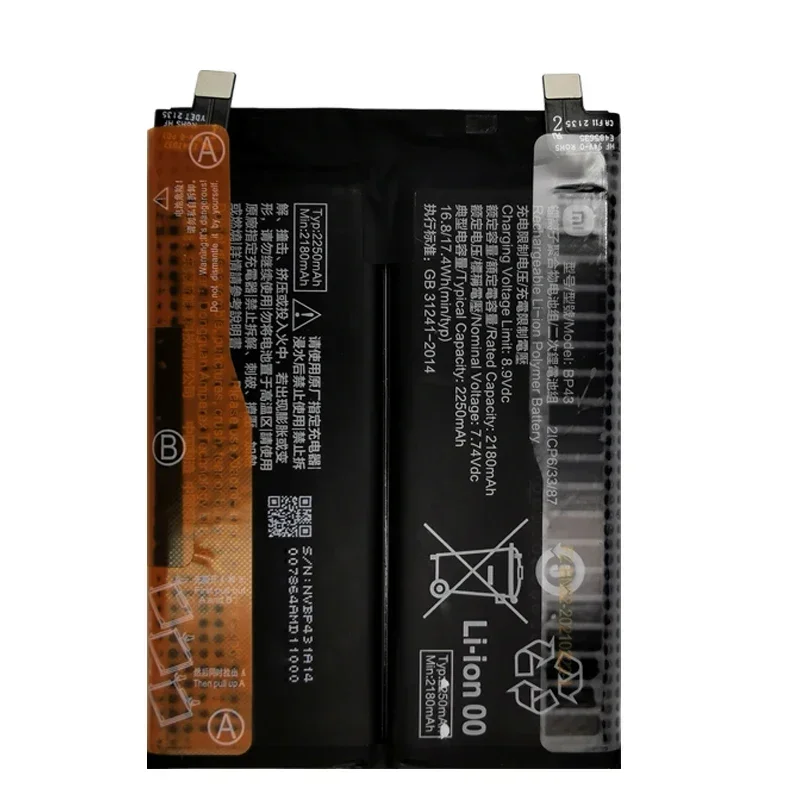 100% Original New High Quality BP43 2250x2mAh Replacement Battery For Xiaomi Mix 4 Mix4 Mobile Phone Batteries Bateria
