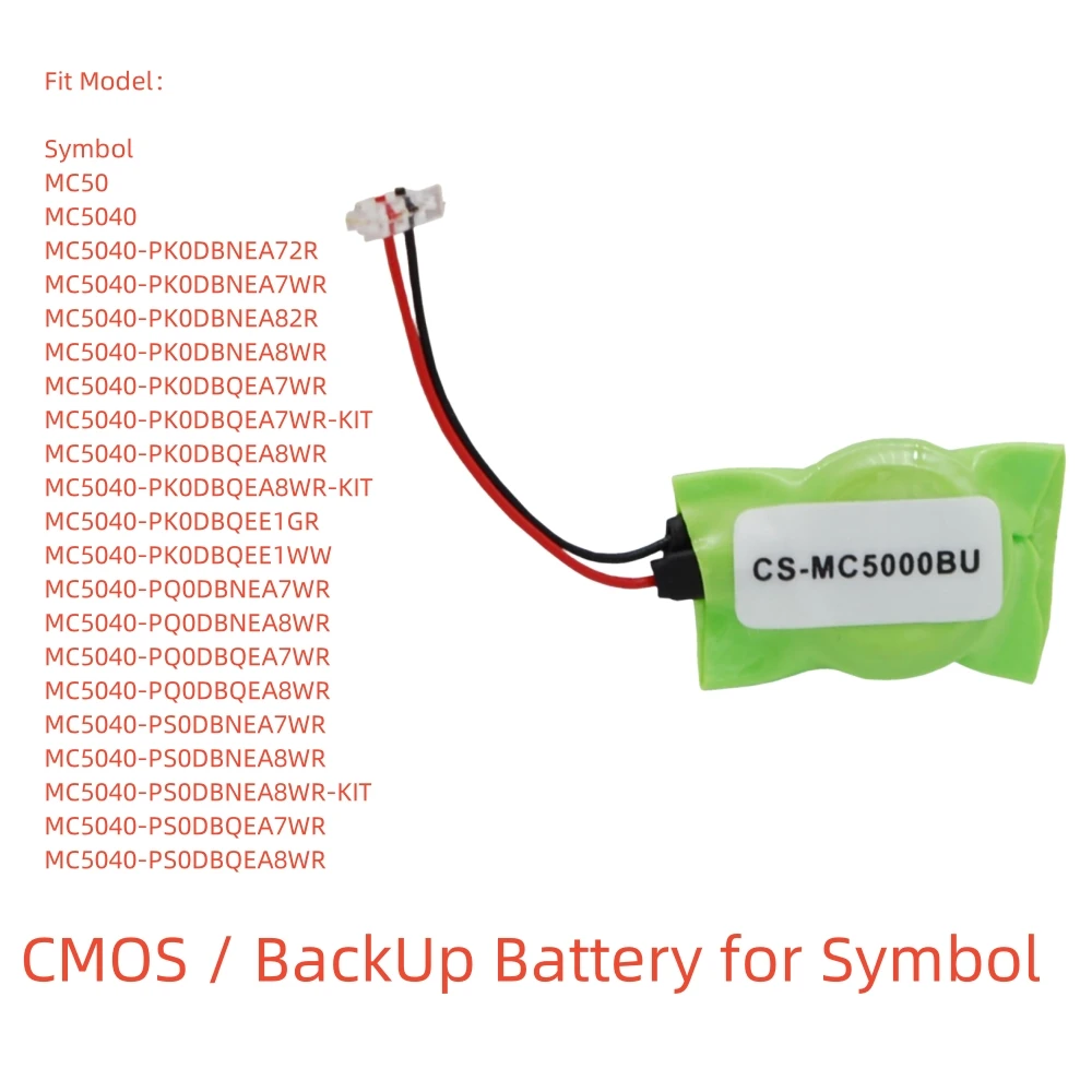 

Ni-MH CMOS/Backup Battery for Symbol – 1.2V, 20mAh, Compatible with MC50, MC5040, and MC5040-PK0DBNEA72R