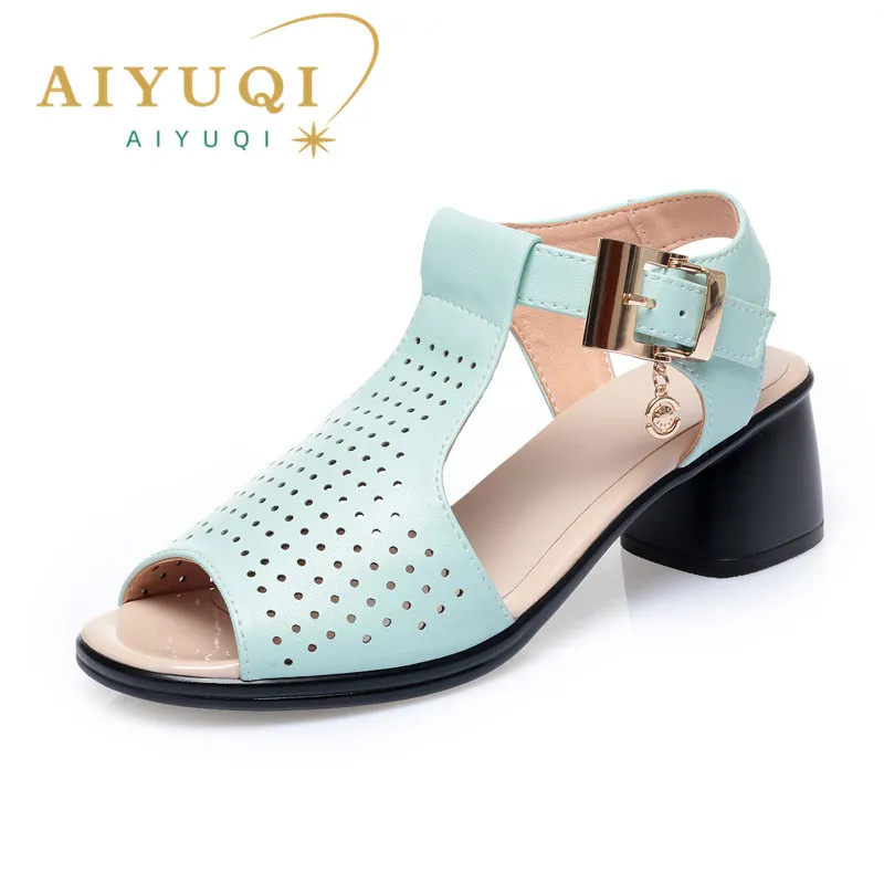 AIYUQI Women Gladiator sandals 2024 Summer New Women\'s Sandals Mid-heel Large Size 41 42 Fashion Women\'s Sandals