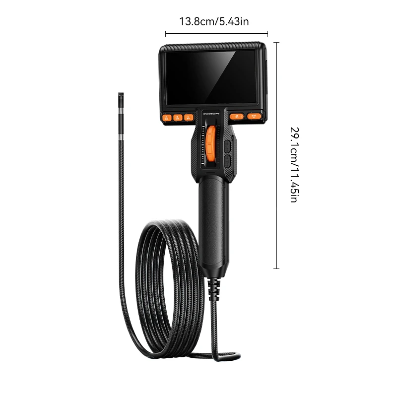 S11 OEM 180 Degree 2 Ways Articulating Borescope HD Drain Pipe Inspection Videoscope Endoscope Camera for Mechanical Car Engine