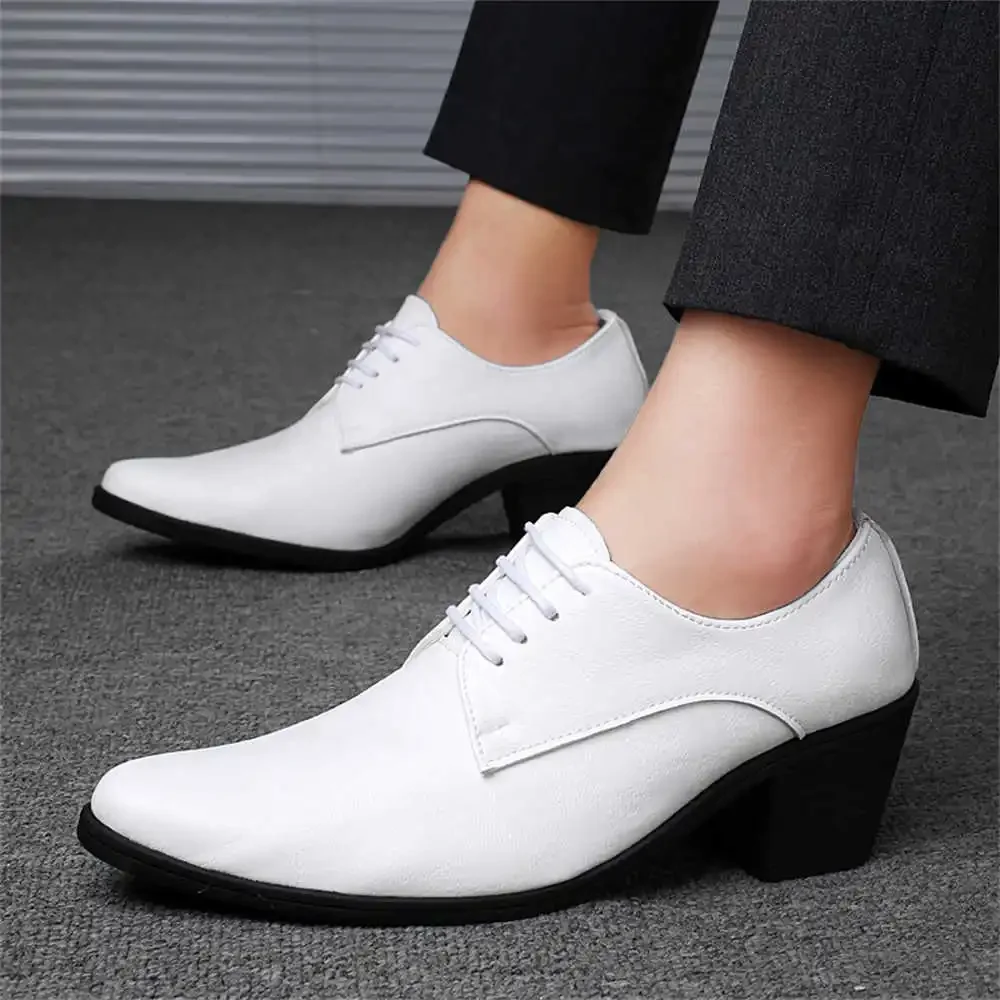 Heeled Derbi Men White Sneakers Heels Dress Man Shoes Dress Shoes For Boys Sport Top Grade New Collection Special Offers