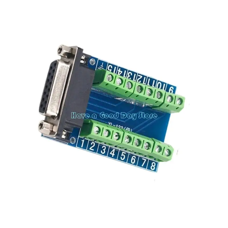 462D 15Pin VGA Terminals Block Board DB15 Breakouts Connectors Board High Compatibility For DIY Electronics Projects Systems