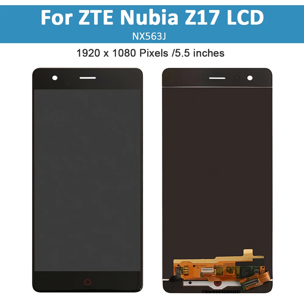 Imagem -02 - Originl Lcd para Zte Nubia Z17 Display Lcd de Toque Digitador da Tela Montar para Zte Nubia Z17 Substituição Display Lcd Nx563j 5.5