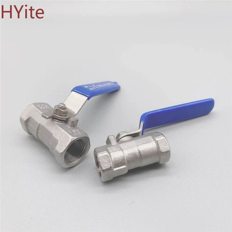 1Pcs Thread Ball Valve Stainless Steel 304 Sanitary Ball Valve 1/4, 3/8, 3/4, 1, 1-1/4, 1-1/2 BSP Female Thread Straight Type