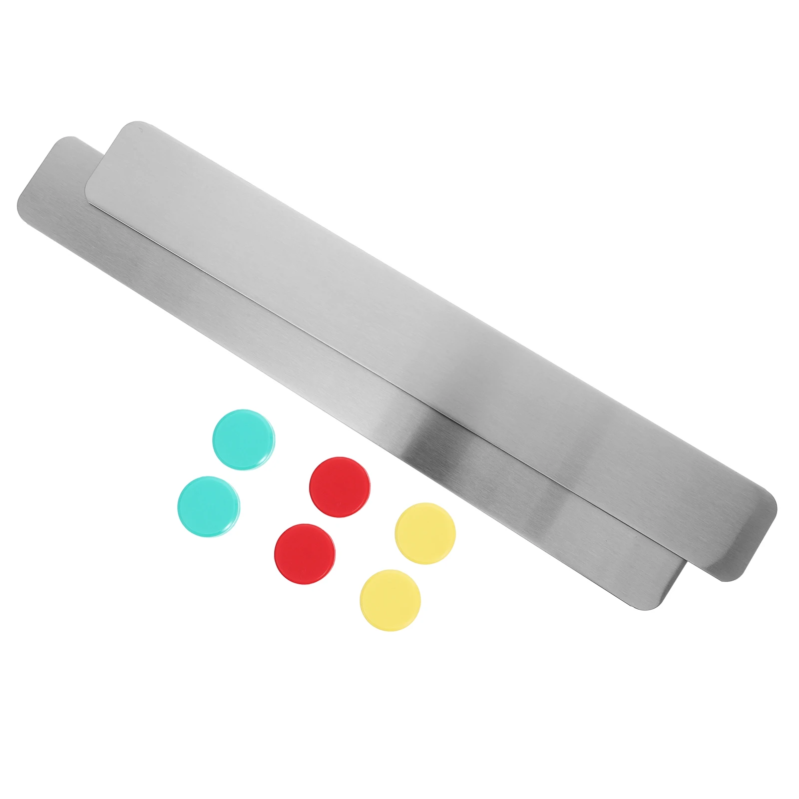 

2Pcs Adhesive-Backed Iron Strips Magnetic Clasps Bulletin Board Organizer for School Classroom Office Home Use