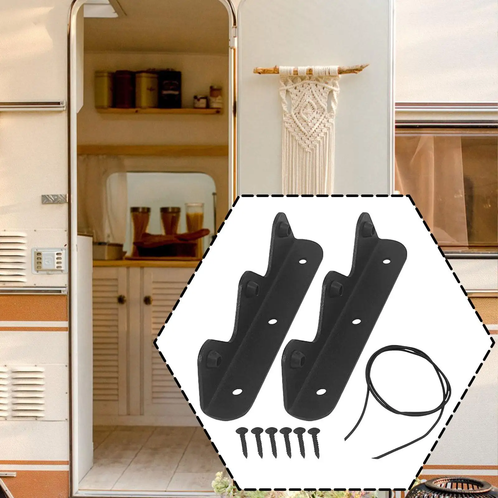 

RV Secure Cabinet Fence Secure Cupboard Fence Travel Easy to Install RV