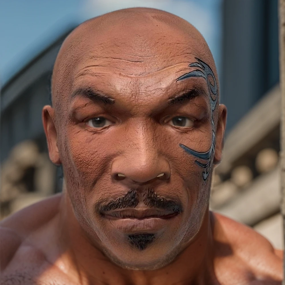 Realistic Human Mask Mike Tyson Mask Novelty Halloween Costume Cos Latex Celebrity Mask Kobe Bryant Carnival Party Fancy Dress