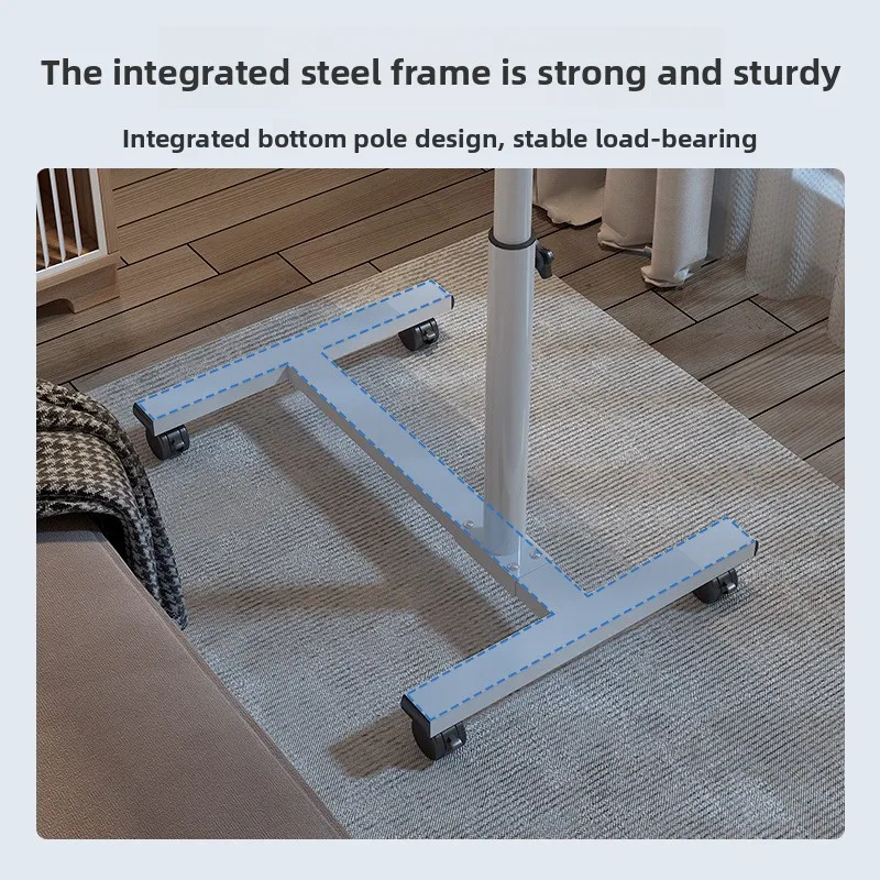 Movable lifting bedside table, living room sofa side, home bedroom computer table