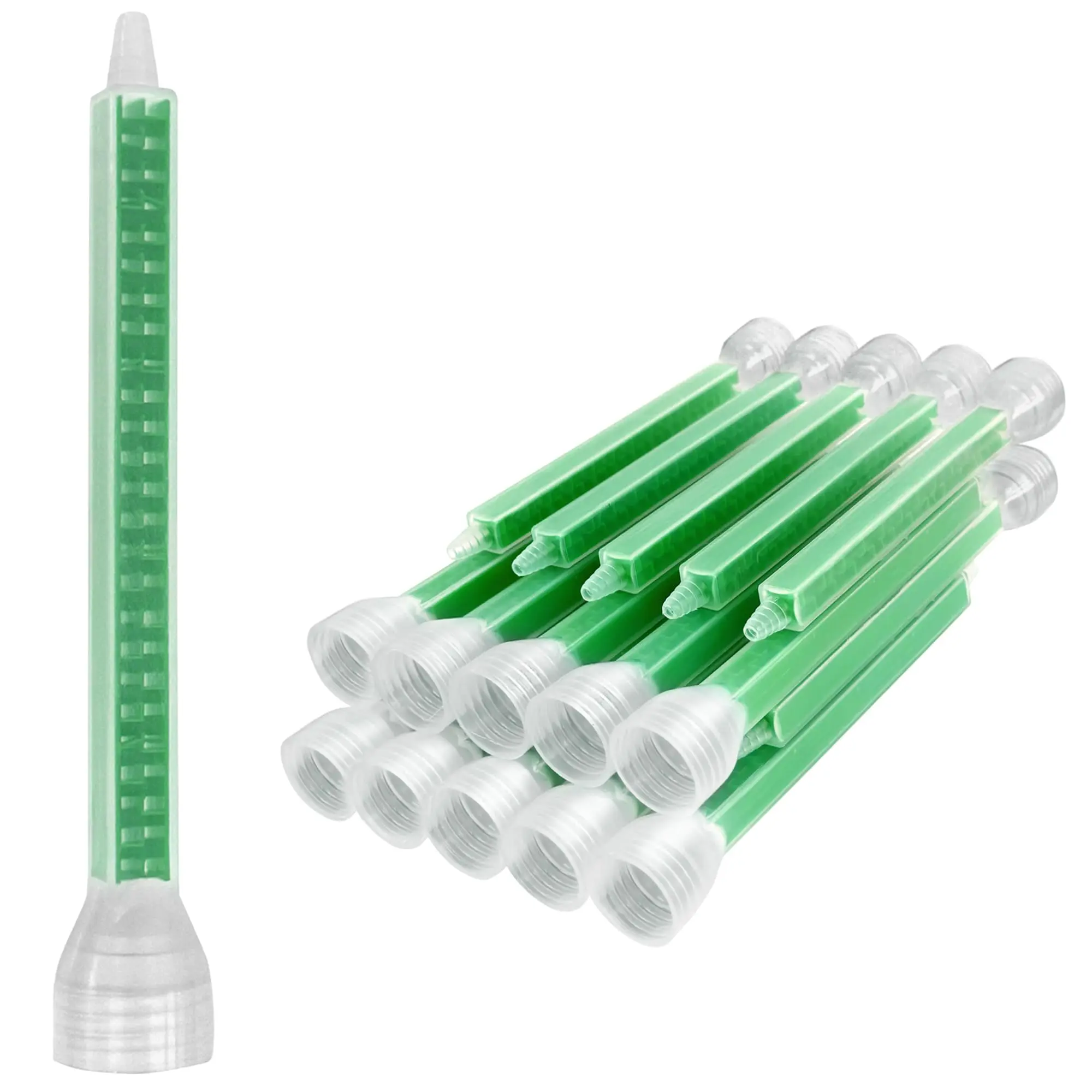 

50PCS Epoxy Mixing Nozzle ,Square Static Mixing Tube 1:1/1:2 Ratio for AB Glue Gun Manual Applicator