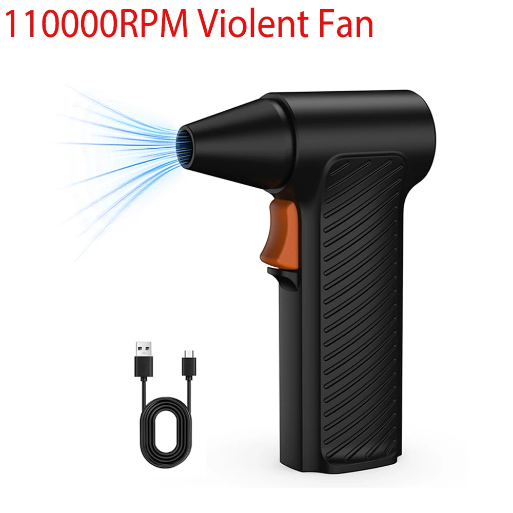 

110000RPM Handheld Brushless Motor Violent Blower Mini Turbo Jet Fan Wind Speed 41m/s industrial Duct Fan