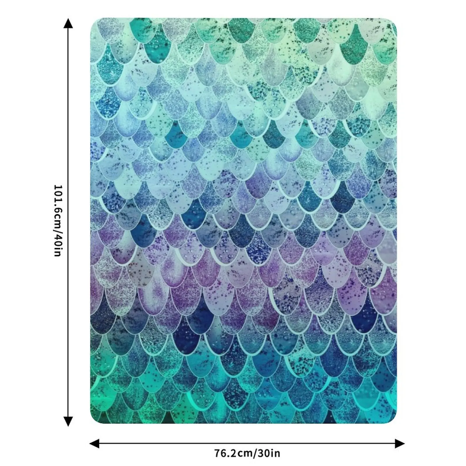 MAGIC MERMAID RAINBOW Throw Blanket Color Fast Cozy Throw Blanket