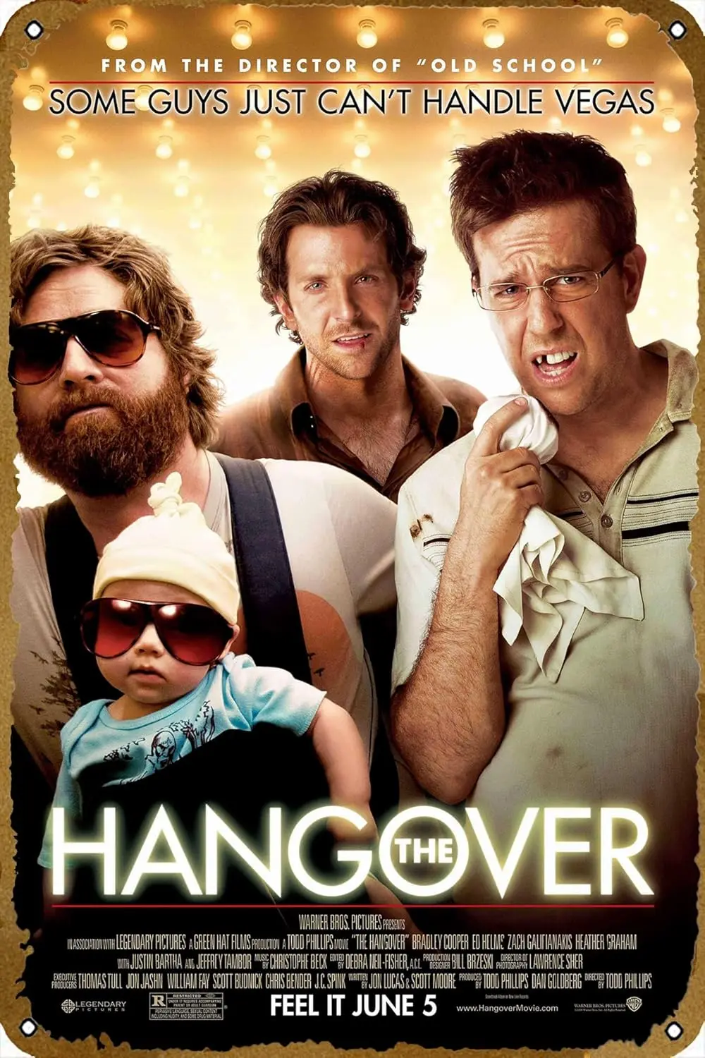 Vintage The Hangover movie poster Tin Sign,Movie Television Poster Gift Wall Decor Art for Gift Film TV Karaoke Man Cave Mu sign