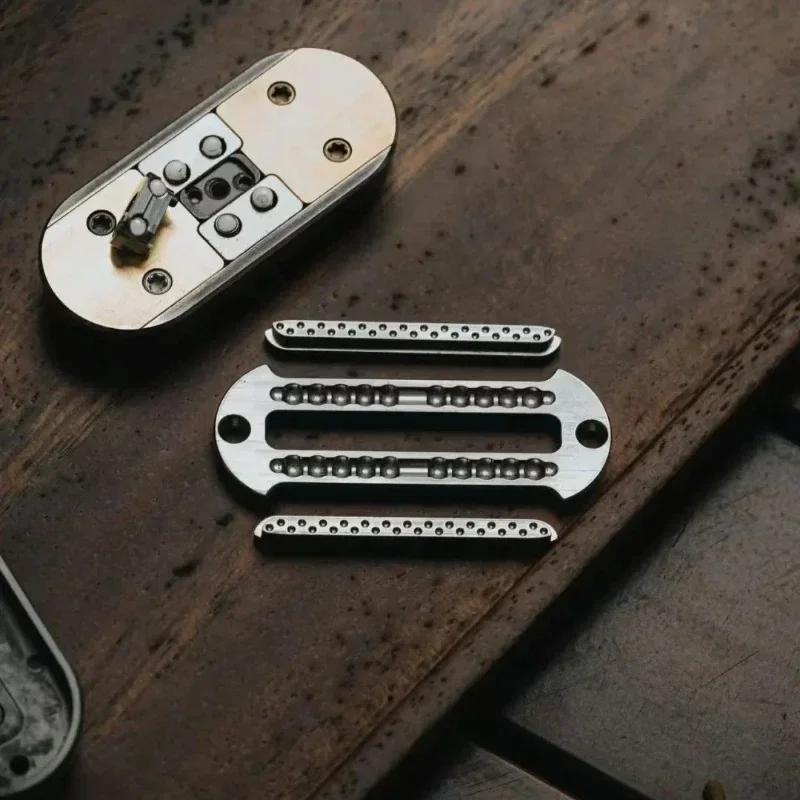 Jouets en métal Dz Top-G, Structure de Machine, curseur de poussée bleu titane, Fidget Spinner en métal, jouet d'anxiété