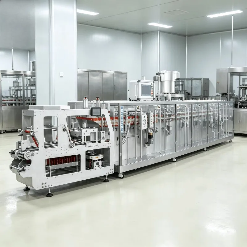 High Efficiency Full Automatic Horizontal Wrapping Labeling Packaging Machine for Food Paper Plastic Bags Vacuum Customized